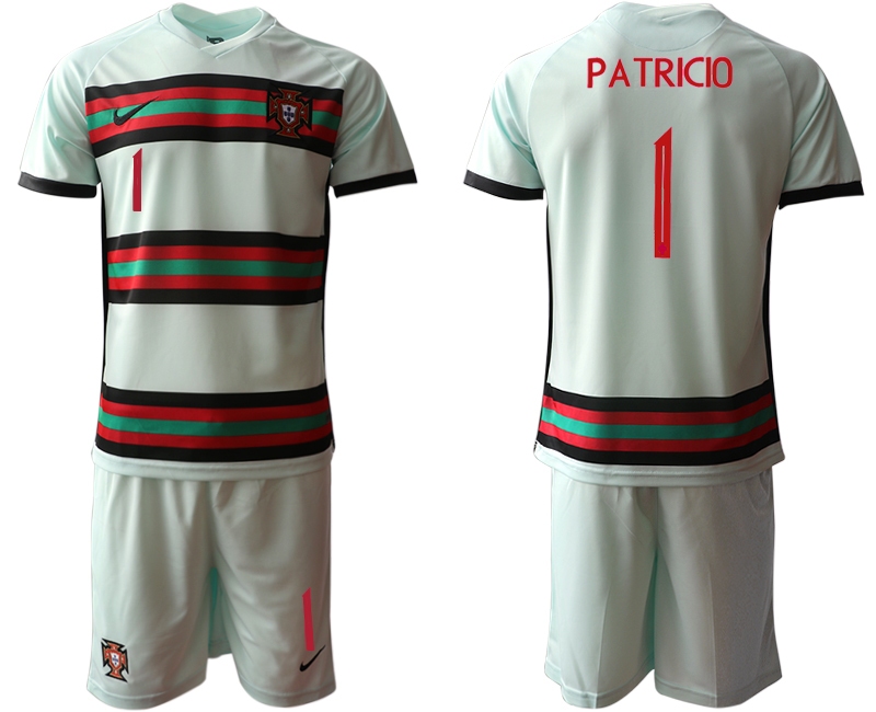 Men 2021 European Cup Portugal away grey #1 Soccer Jersey1
